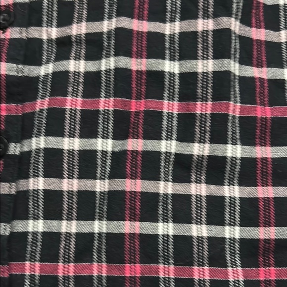 Good Threads Plaid Button-Up Shirt - Black and Pink - Picture 3 of 7